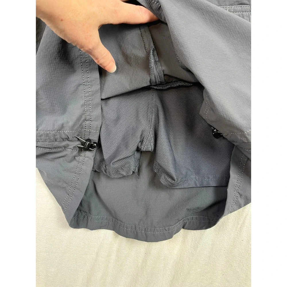 Athleta Womens Gray Ripstop‎ Active Skort Size 4 Hiking Tennis Skirt with Liner